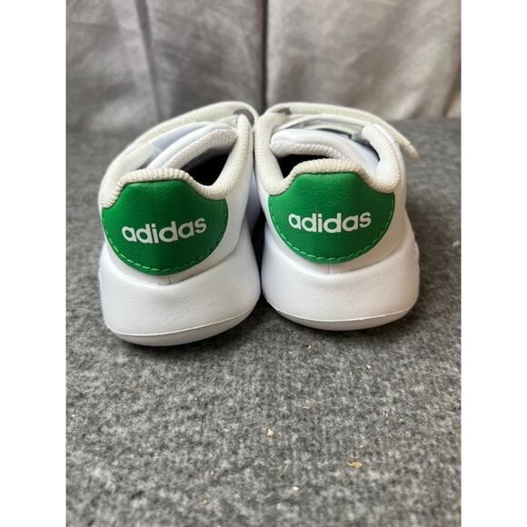 adidas Advantage CF I White/Green Toddler's Sneakers - Size 6K - ID5286 - Picture 3 of 7